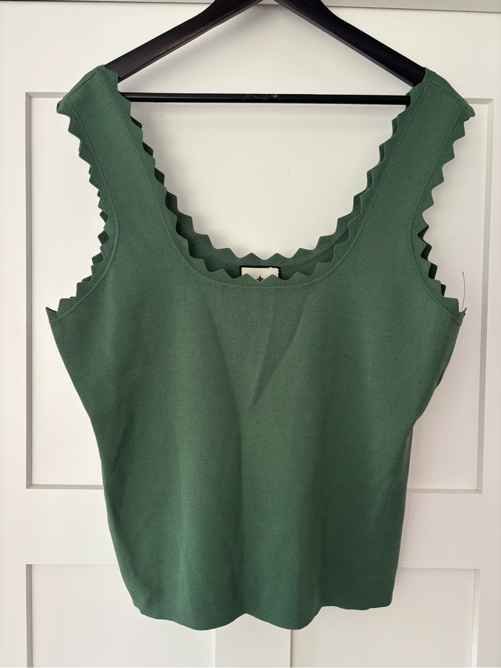 Tuckernuck Scalloped Knit Tank - Green